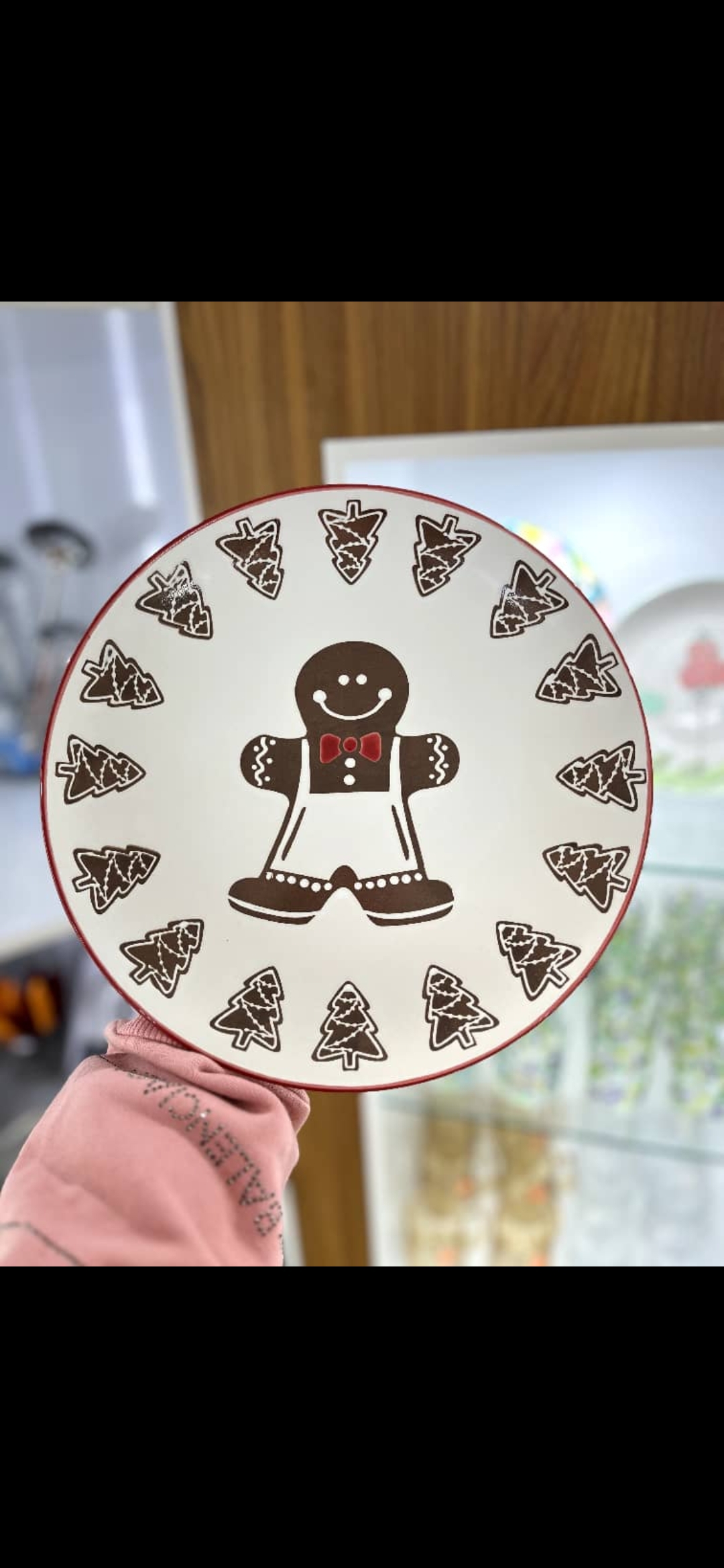 بشقاب فانتزی آدمک و کاج