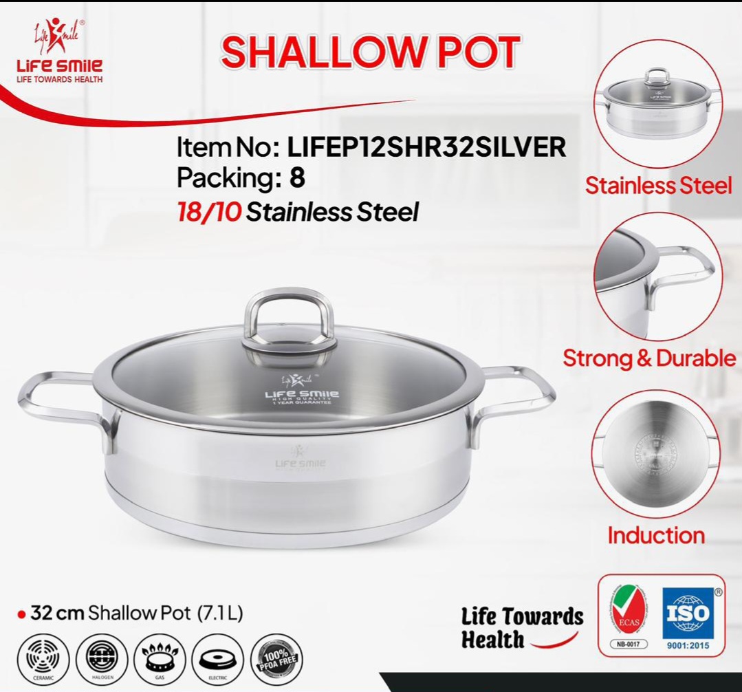 تابه استیل لایف اسمایل سایز ۳۲ life smile